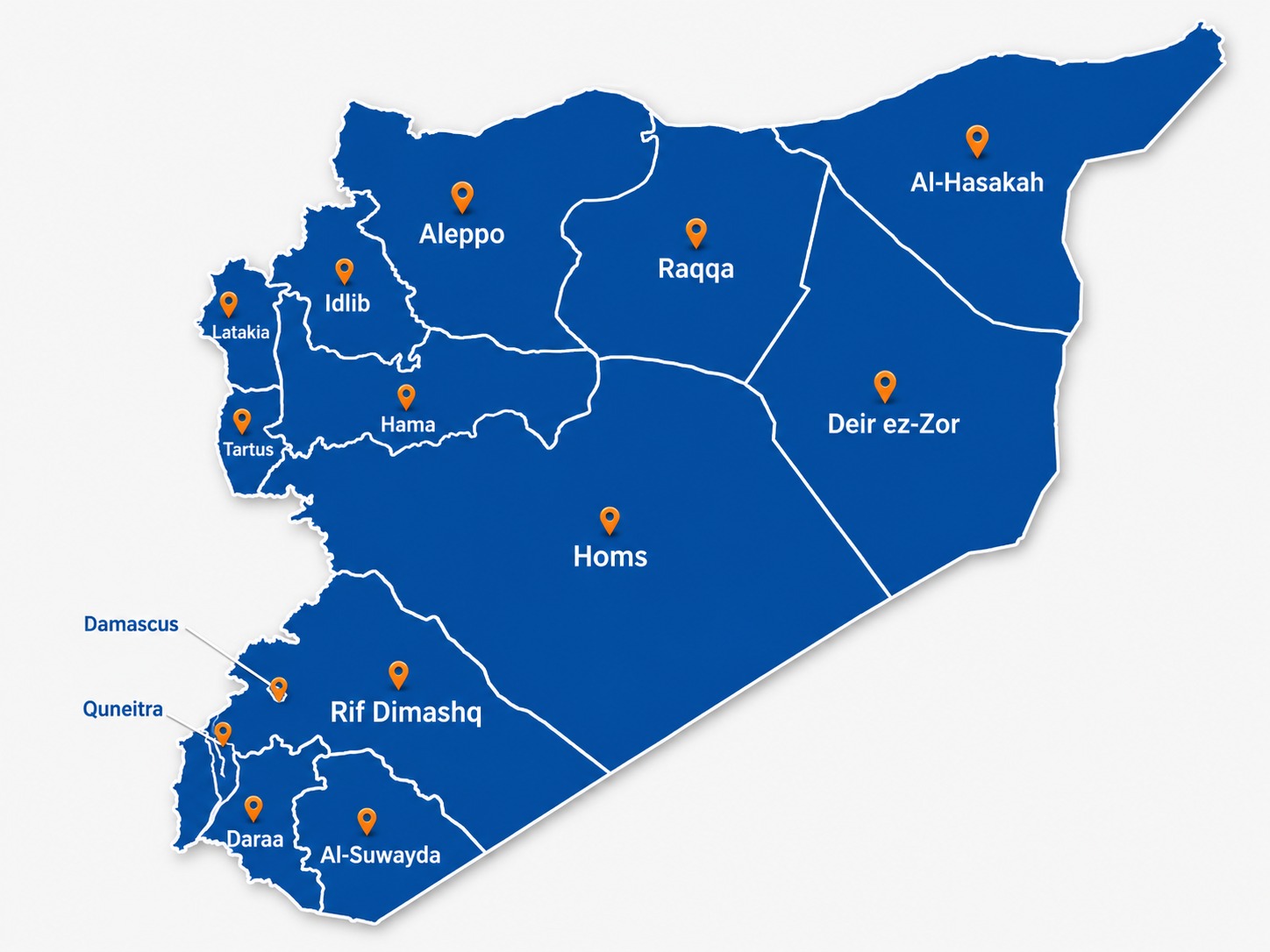 Syria governorates coverage map